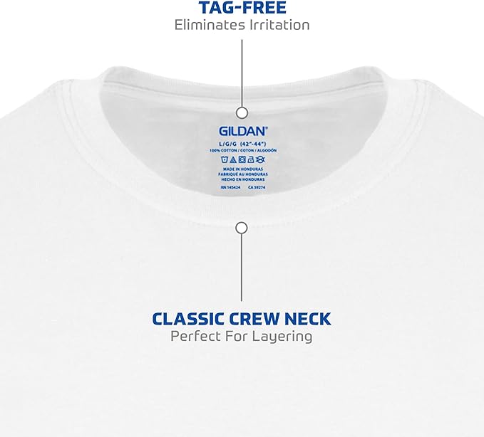 Crew Taped Neck A-shirt (All White, 6 Pack) - Basic Apparel