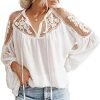 Elegant Blouse Lace V-Neck - Image 2