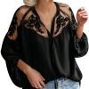 Elegant Blouse Lace V-Neck