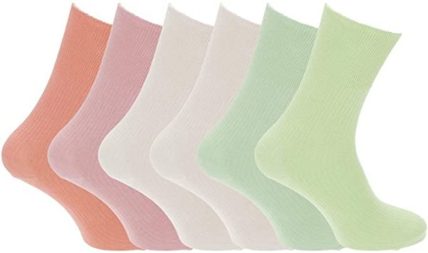 Ladies Easy Slide Cotton Socks - Image 3