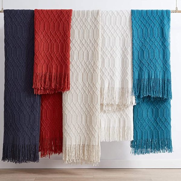 Light and Cozy Geometric decorative Beige Throws - Image 7