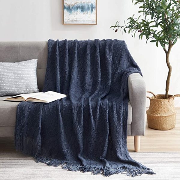 MR Navy Blue Throws