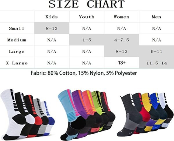 DA Men's and Women's Socks White
