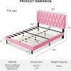 Bed Frame Queen Pink