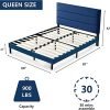Queen Bed Frame Blue