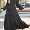 Women's Maxi Flowy Black Dress