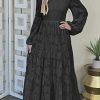 Women's Maxi Flowy Black Dress