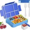 Six Compartment Lunch Box (Fork & Spoon Included)