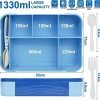 Six Compartment Lunch Box (Fork & Spoon Included)