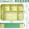 Six Compartment Lunch Box (Fork & Spoon Included)