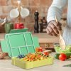 Six Compartment Lunch Box (Fork & Spoon Included)