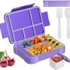 Six Compartment Lunch Box (Fork & Spoon Included)