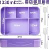 Six Compartment Lunch Box (Fork & Spoon Included)