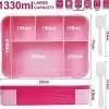 Six Compartment Lunch Box (Fork & Spoon Included)