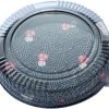 Disposable Round Sashimi Box Black and Clear Lid