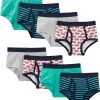 Boys Underwear Gray Blue Fire Trucks