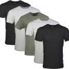 Men's Crewneck A-Shirt (Black, White, & Green, 5 pack)