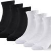 Girls Black &White Athletic Socks