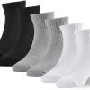 Girls All Black, Gray & White Athletic Socks