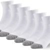 Girls All Black, Gray Front Athletic Socks
