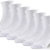Girls All White Athletic Socks