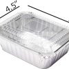 TO Disposable Aluminum Trays 11.4D x 14W x 3.8H Centimeters