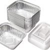 TO Disposable Aluminum Trays 11.4D x 14W x 3.8H Centimeters