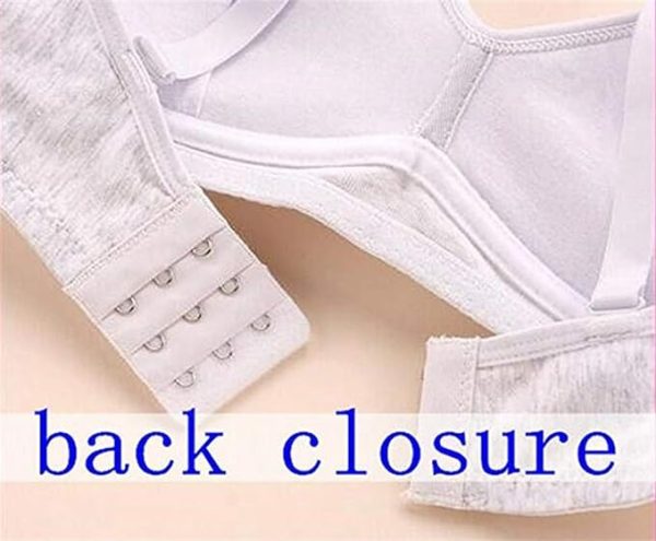Teen Girl's White, Black and Gray Wirefree Breathable Cotton Bras (12-18 Years) - Image 4