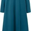 Women Abaya Maxi Dress Teal Blue