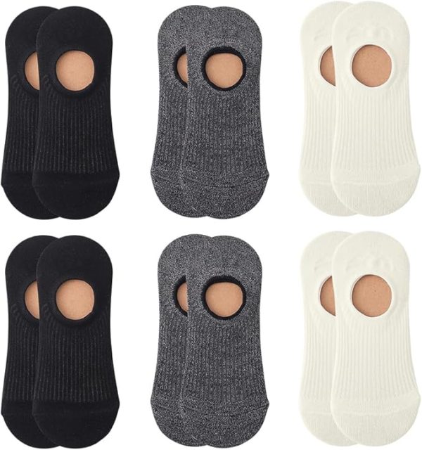 Woman's No Show Cotton Socks (Set of 6)