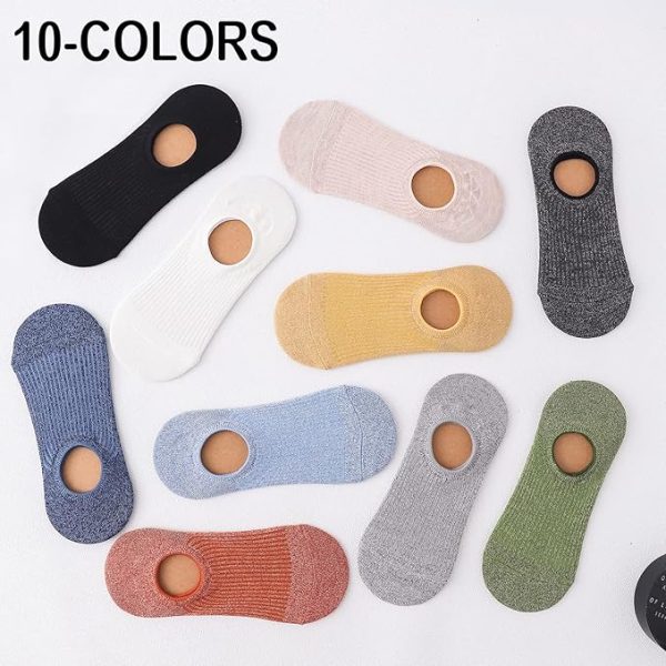 Woman's No Show Cotton Socks (Set of 6)