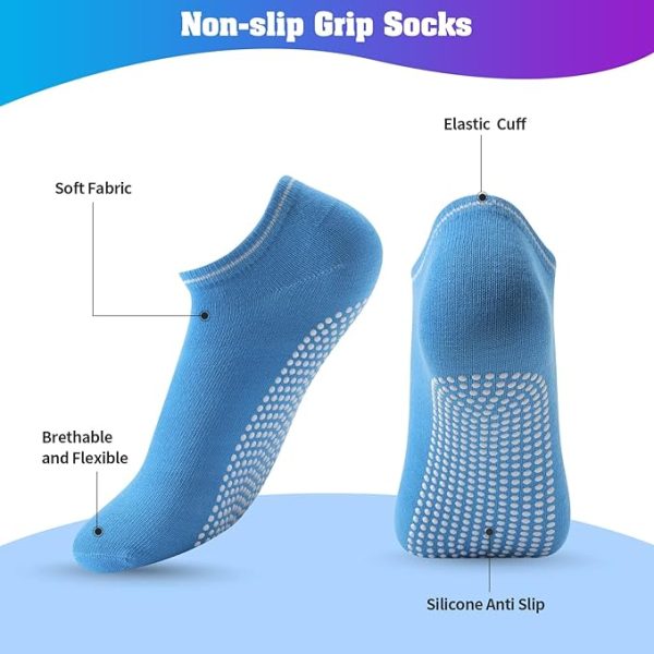 Women's Non-Slip Athletic Socks for Pilates and Yoga (40 Pairs)