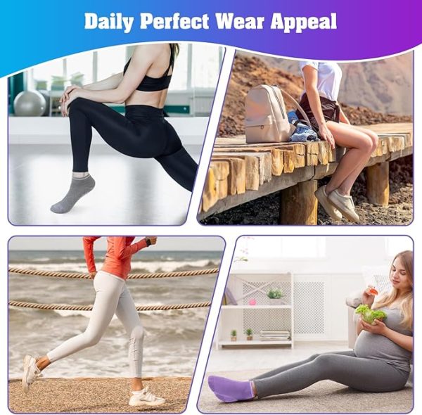 Women's Non-Slip Athletic Socks for Pilates and Yoga (40 Pairs)