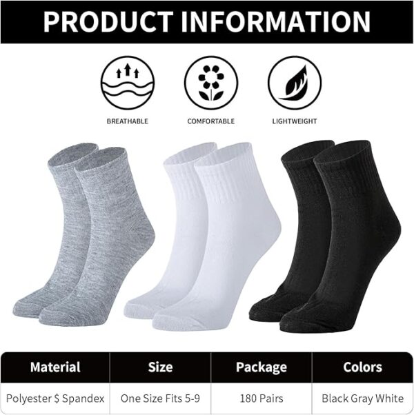 Men's Quarter Ankle Socks ( Set of 3)